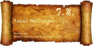 Tatai Mónika névjegykártya
