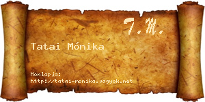 Tatai Mónika névjegykártya
